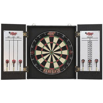 Shot Renegade Dartboard Cabinet Set