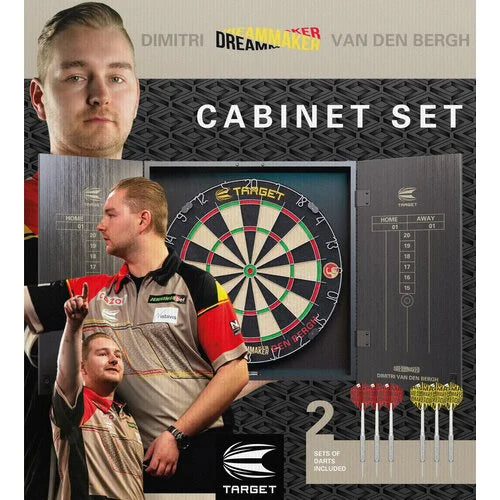 Target Dimitri van den Bergh Dart Board Cabinet Set