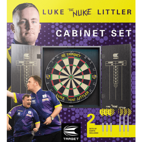 Target Luke Littler Dart Board Cabinet Set