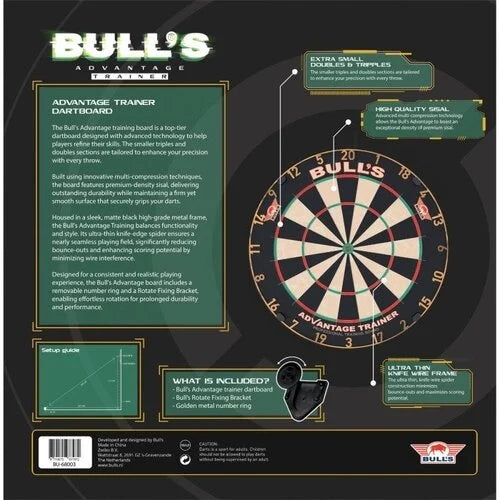 Bull's Advantage Trainer Dartboard Gold